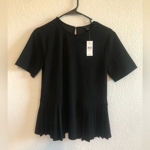 Ann Taylor black top, size XS, new with tags